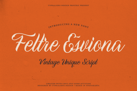 Feltre Esviona: Elegant Script Handwritten Font for Refined Design