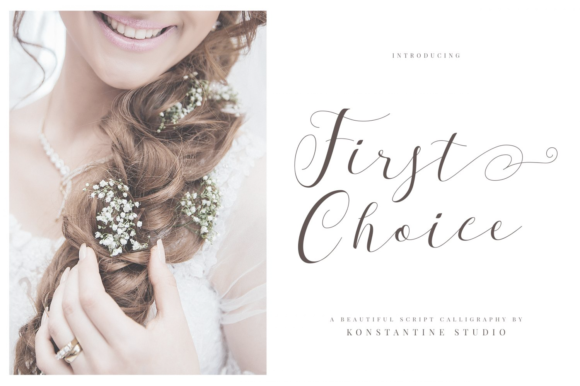 First Choice Script Font for Elegant Handmade Designs