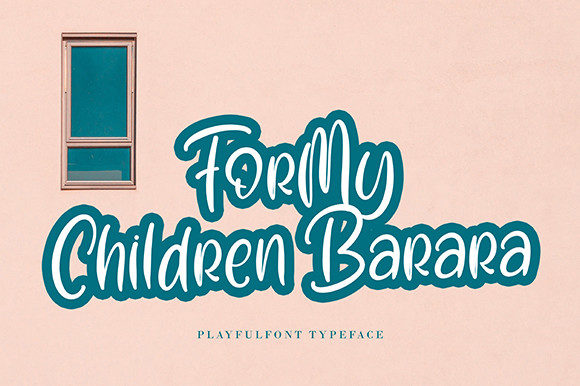 For My Children Barara: A Playful Script Handwritten Font for Kids & School Projects