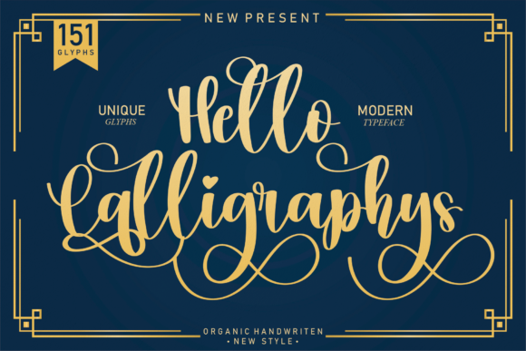 Hello Calligraphys: Elegant Script Handwritten Font