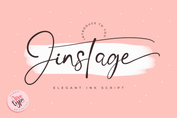 Jinstage Script Font for Luxury Branding and Social Campaigns