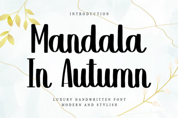 Mandala in Autumn Script Font for Creative Editorial Design