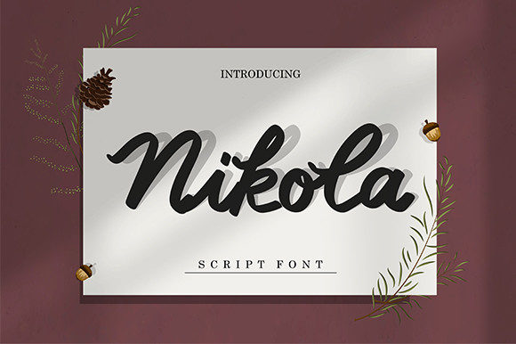 Nikola: A Vintage Script Font for Editorial Design
