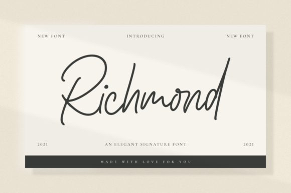 Richmond: A Graceful Script Handwritten Font for Elegant Design