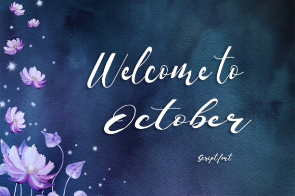 Welcome to October: A Refined Script Font for Elegant Branding